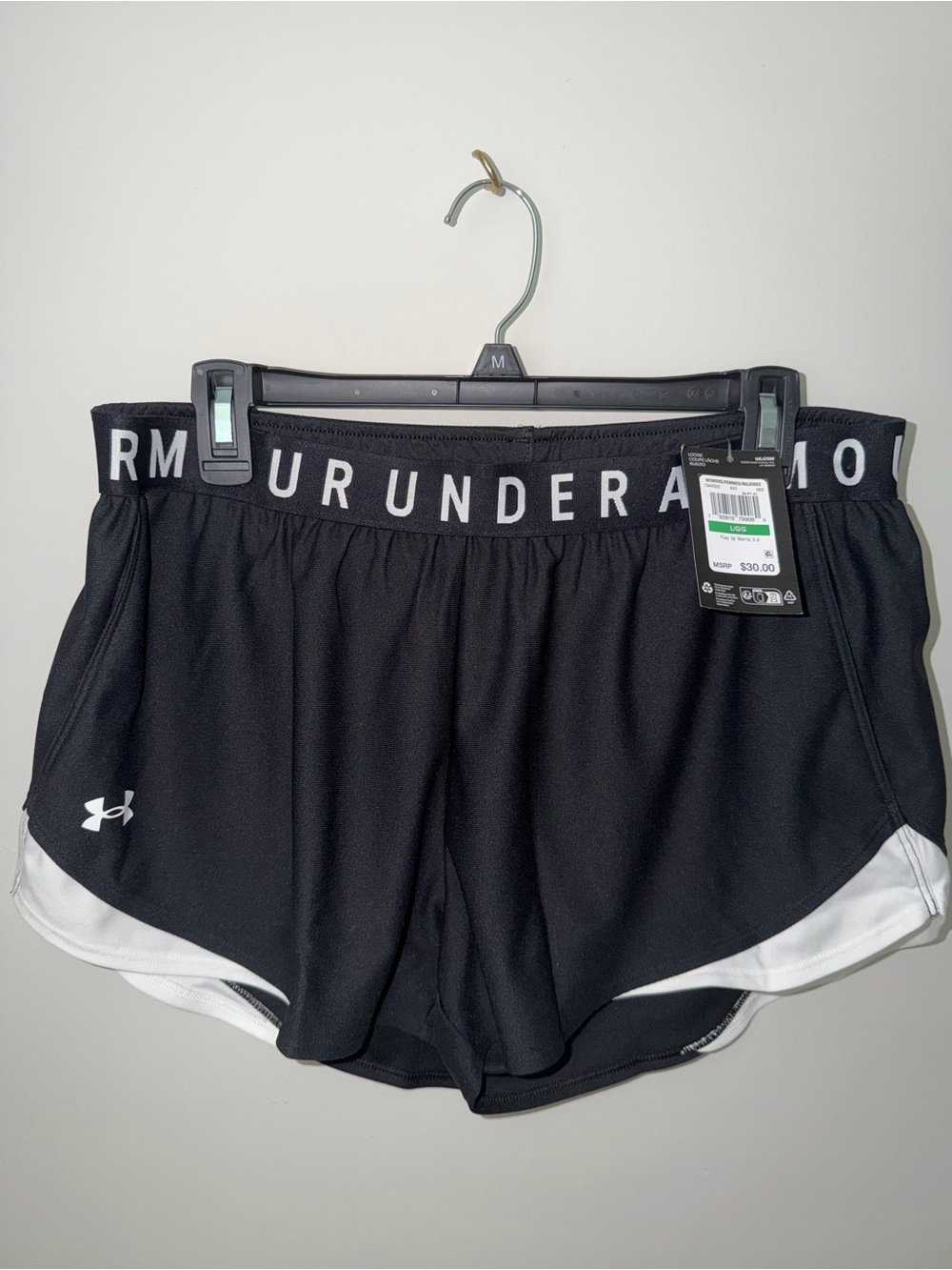 Under Armour Black & White Women’s Athletic Running Shorts